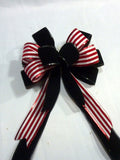 Red and Black Velvet Christmas bow, wreath bow, Lantern bow