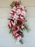 Christmas Candy door swag, Christmas wreath