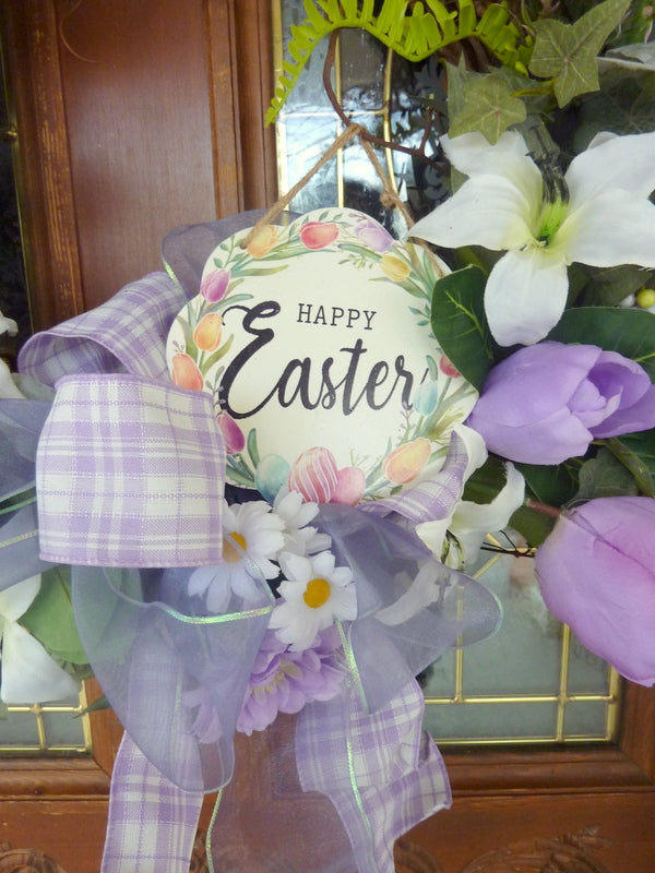 Lavender Easter wreath, Spring wreaths, tulip wreath – Julie Butler  Creations