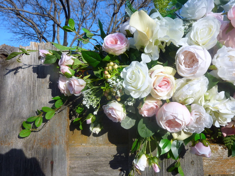 Blush Pink and white arch - Wedding Flowers - Wedding Decorations – Julie  Butler Creations