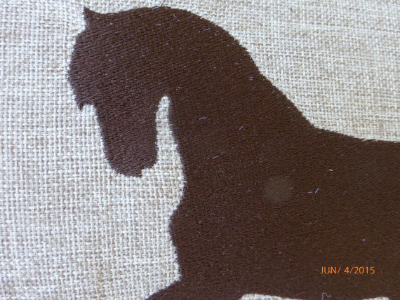 Embroidered Horse Pillow