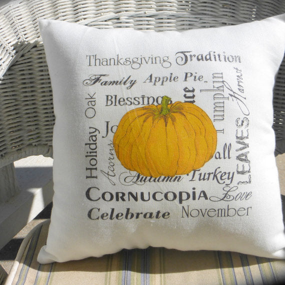 Harvest blessings pumpkin cart personalized decorative tea towel