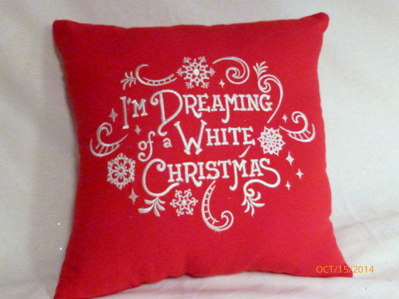 I'm Dreaming of a white Christmas #10 Pillow Cover 17x17 inch