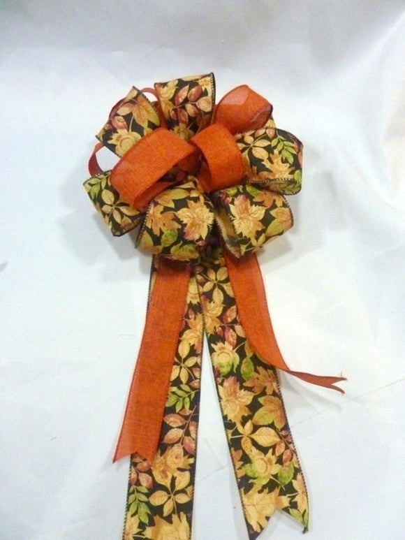 Fall wreath bow