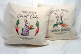 Spring Bunny pillow cover, Embroidered pillow cover, Easter pillow
