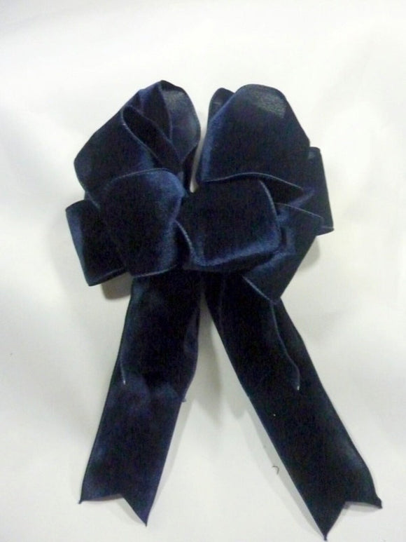 Blue Velvet Christmas bow, wreath bow, bow tree topper
