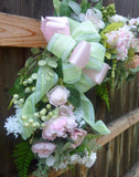 Peony Wreath, Spring Wreaths, Pink and Green wreath