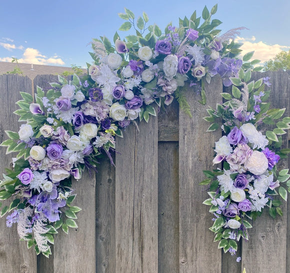 Lavender and white Orchid wedding flowers