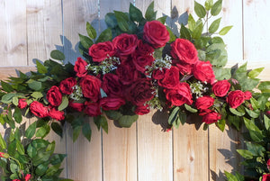 Red Rose Wedding Arch Flowers, Wedding Arbor Decorations