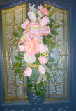 Peony and Tulip wreath, Spring wreath