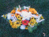 Sunflower Cemetery flowers, Grave site spray