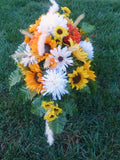 Sunflower Cemetery flowers, Grave site spray