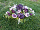 Memorial flowers, Funeral flowers in Plum, Lavender and Purple