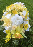 Yellow and White Grave site spray