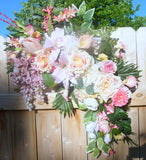 Tropical Wedding Arch Flowers, Destination Wedding Decorations