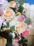 Tropical Wedding Arch Flowers, Destination Wedding Decorations