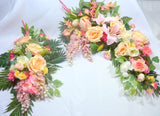 Tropical Wedding Arch Flowers, Destination Wedding Decorations