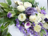 Wedding Arch Flowers in Purple, Lavender and white, set of 2 Wedding Arch swags