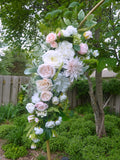 Blush Pink and white Wedding Flowers, Wedding Arch Decorations
