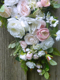 Blush Pink and white Wedding Flowers, Wedding Arch Decorations