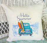 Summer pillow covers, Embroidered truck pillow cover