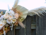 Boho wedding arch flowers