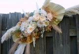 Boho wedding arch flowers