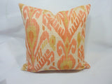Coral Ikat pillow cover