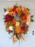 Fall floral wreath, Autumn wreaths