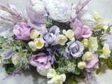 Cemetery flowers, Lavender Peonies and Roses