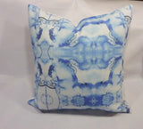 Ikat Pillow Cover, Hamilton fabric in Canton Blue