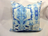 Ikat Pillow Cover, Hamilton fabric in Canton Blue