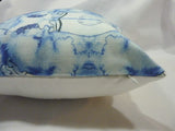 Ikat Pillow Cover, Hamilton fabric in Canton Blue