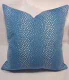 Indigo Blue Chenille pillow cover, blue and white pillow covers