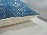 Indigo Blue Chenille pillow cover, blue and white pillow covers