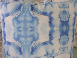 Ikat Pillow Cover, Hamilton fabric in Canton Blue