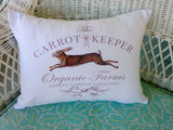 Carrot Keeper Pillow cover, pillows with rabbits