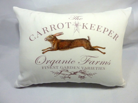 Carrot Keeper Pillow cover, pillows with rabbits