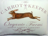 Carrot Keeper Pillow cover, pillows with rabbits