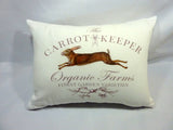 Carrot Keeper Pillow cover, pillows with rabbits