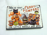 Halloween decorations, Trick or Treat Candy Co sign