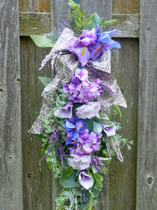 Purple Iris door swag