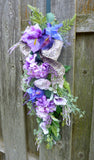 Purple Iris door swag