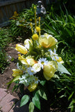 Yellow Tulip cemetery flowers