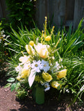 Yellow Tulip cemetery flowers