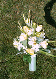 Yellow Tulip cemetery flowers