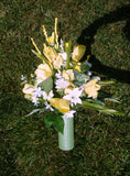 Yellow Tulip cemetery flowers