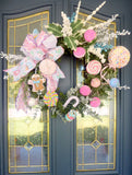 Sweet Treats Christmas wreath, Pastel Christmas Decorations