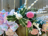 Sweet Treats Christmas wreath, Pastel Christmas Decorations