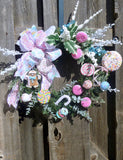 Sweet Treats Christmas wreath, Pastel Christmas Decorations